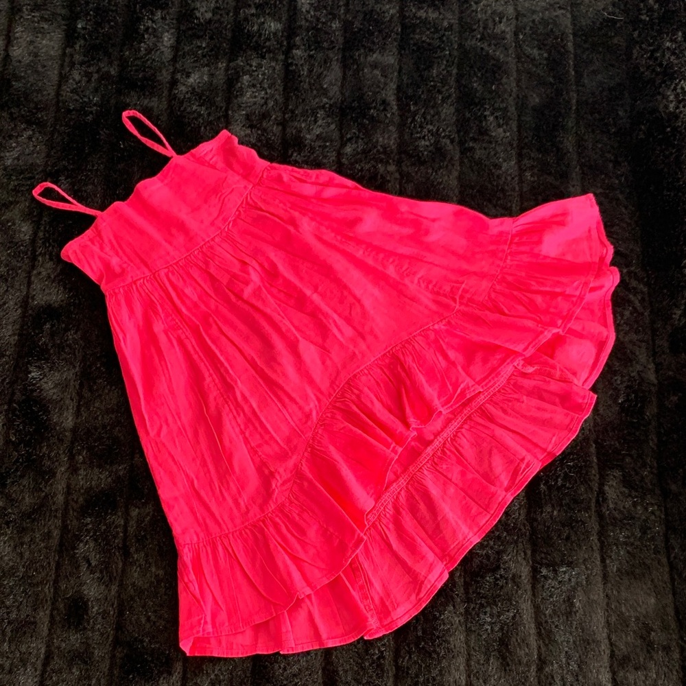 GAP Bright Pink Ruffle Dress